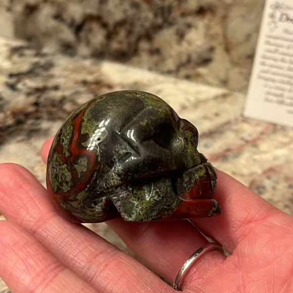Artistone Gem Dragon Blood Stone Skull Crystal - Picture 3 of 7